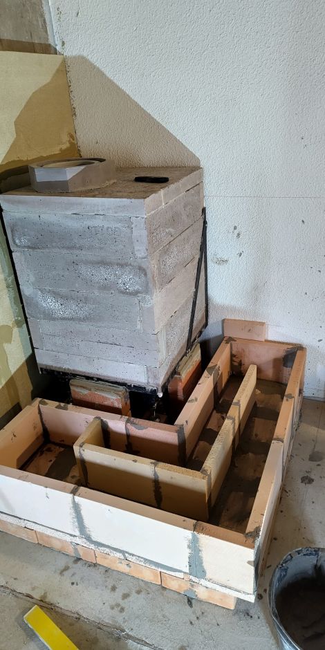 Aufbau Grundofen Heizzüge